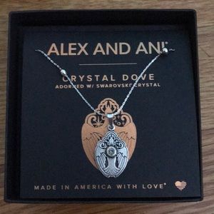 Alex and Ani Crystal Dove Necklace